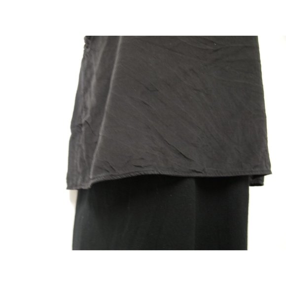 AllSaints Womens Fade Dress 2 Mini Black Layered Silk/Knit Strappy Sleeveless - Picture 4 of 8